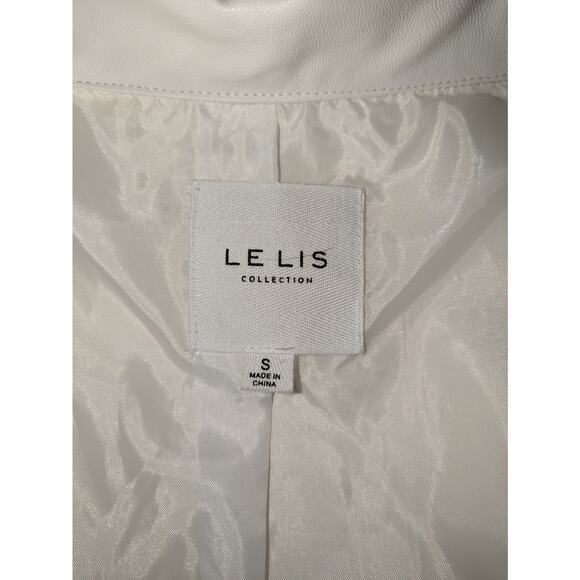 LE LIS Vegan Leather Fringe Jacket Size S - Picture 5 of 6